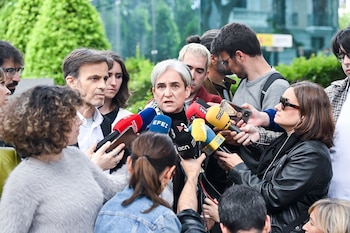 05/05/2026 La ex alcaldesa de Barcelona, Ada Colau, ofrece declaraciones a los medios a su llegada a la Audiencia Nacional, a 5 de mayo de 2026, en Madrid (España).
POLITICA
Gustavo Valiente - Europa Press