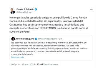 Con esta publicación, el concejal