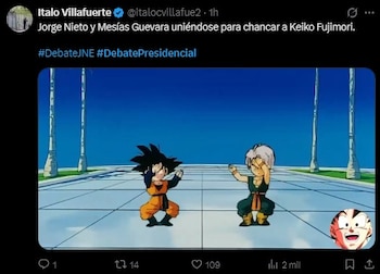 Debate 2026: usuarios convierten cruces entre candidatos en memes durante la tercera jornada en redes. Captura: X.