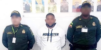 Hirohito Bastidas Reyes fue detenido en el aeropuerto de Cartagena - crédito Policía