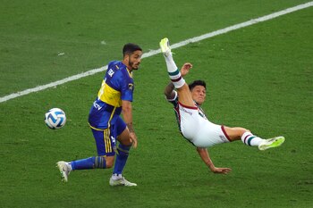 Figal pelea con Germán Cano