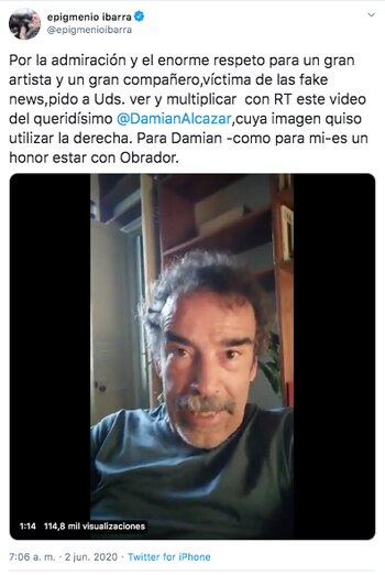 Epigmenio Ibarrá pidió a sus