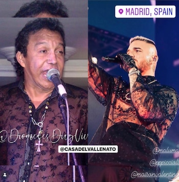 Maluma usó una cmaisa similar