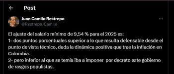 El exministro Juan Camilo Restrepo