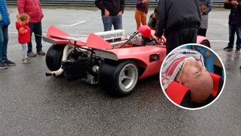 Cacho Fangio y un accidente