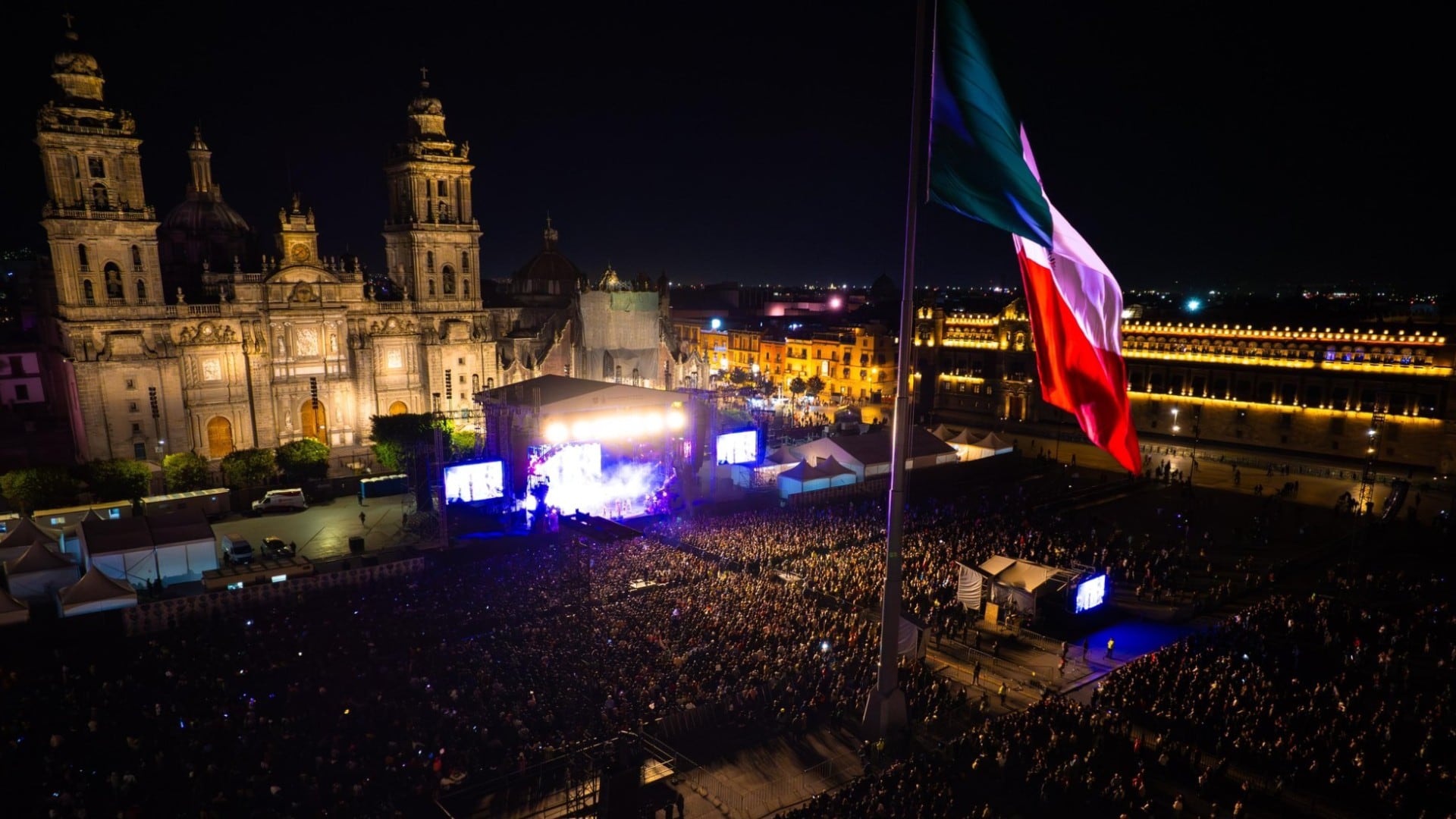 Varios fueron los artistas que pisaron el escenario del Zócalo de la Ciudad de México este 2025. Foto: Gobierno de la Ciudad de México.