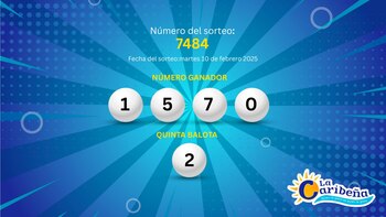 Estos fueron los números ganadores del 10 de febrero de 2026 en el sorteo de La Caribeña. (Jovani Pérez/Infobae)