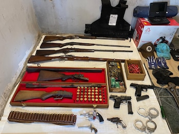 Las armas que se encontraron