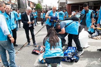 Desalojo de manteros en Flores