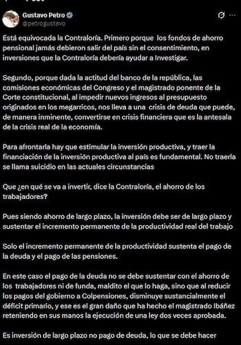 El jefe de Estado colombiano