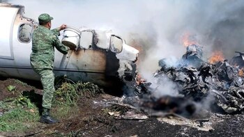 Imagen del accidente aéreo en