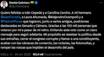Daniel Quintero felicitó a Iván