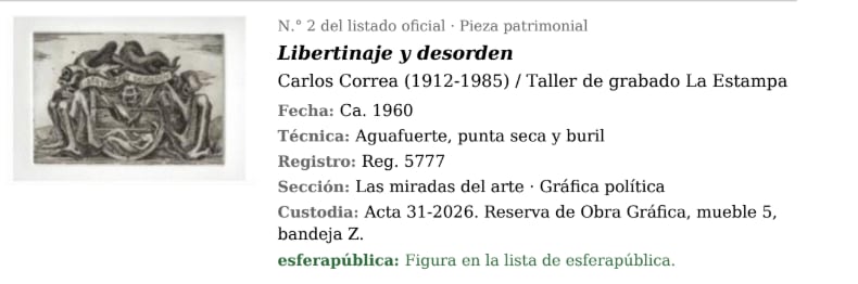 Entre las piezas incluidas en el inventario hay obras de artistas colombianos - crédito Ministerio de las Culturas