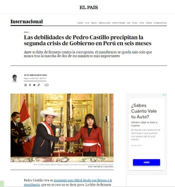 Prensa internacional informa sobre crisis