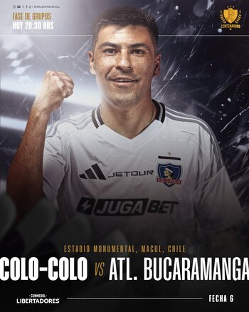 Con la siguiente imagen , el cuadro chileno presentó el partido ante Atlético Bucaramanga - crédito @ColoColo / X