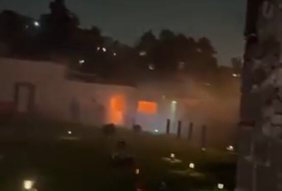 Asistentes grabaron el momento exacto de la explosión en convento de Tlaxcala.