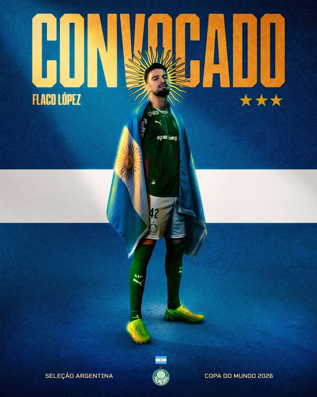 Palmeiras mostró su entusiasmo por la citación del Flaco López (@palmeiras)