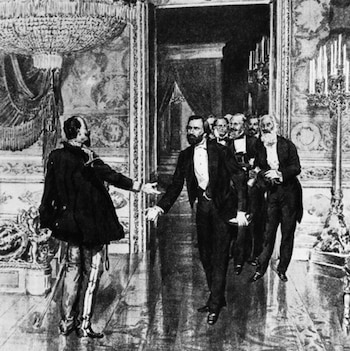 El Rey Vittorio Emanuelle recibe