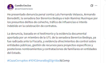 Camilo Enciso denunció a Armando