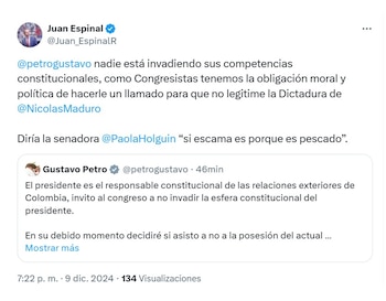 Con este mensaje, el representante