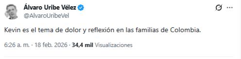 El expresidente de la República hizo un llamado a la reflexión sobre la responsabilidad de las instituciones públicas en la atención de enfermedades crónicas - crédito @AlvaroUribeVel/x