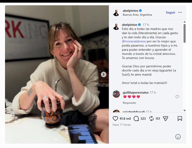 “Lo mejor que podía pasarnos”, expresó el artista al referirse a su esposa