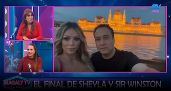 Magaly Medina vincula publicación de “Señor Mentira” con la ruptura entre Sheyla Rojas y Sir Winston. Captura: Magaly TV La Firme.