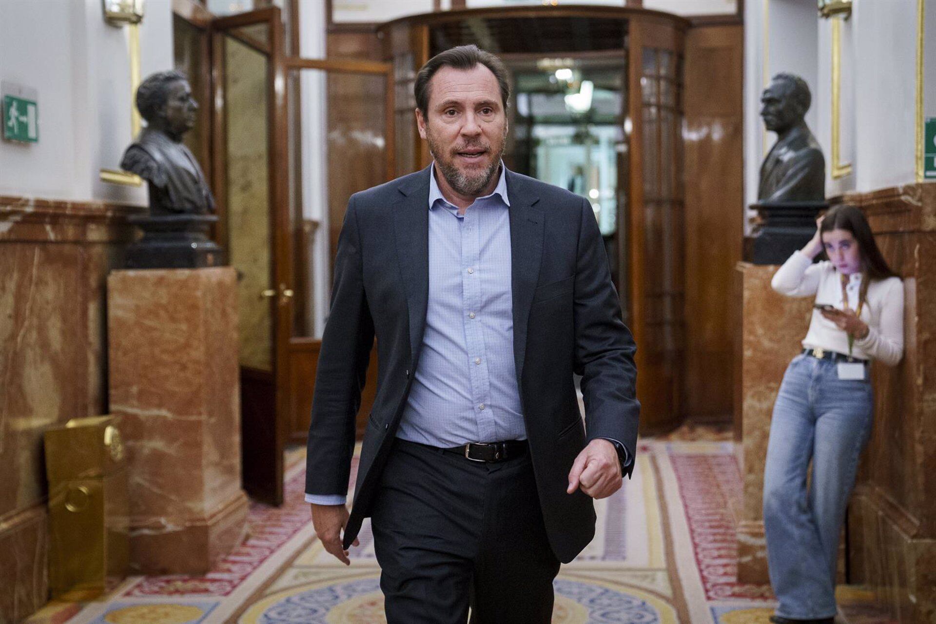 El ministro de Transportes y Movilidad Sostenible, Óscar Puente.POLITICA A. Pérez Meca - Europa Press