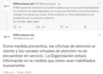 Trino de EPM sobre ataque