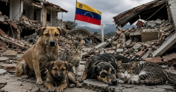 Bogotá habilitó puntos de acopio para recolectar ayudas destinadas a animales afectados en Venezuela. - crédito IDPYBA generada con IA