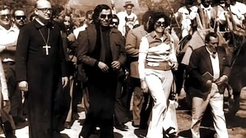 Enrique Angelelli y Carlos Menem en La Rioja