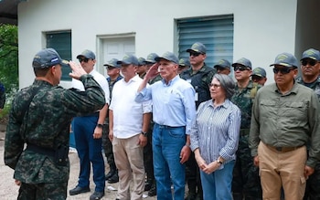 El acto conmemoró el 57 aniversario del cese de hostilidades entre Honduras y El Salvador. (FOTO: Presidencia de Honduras)