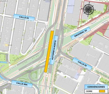 Cierre en carriles del puente
