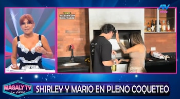Magaly Medina sorprende al decir que Shirley Arica está “modosita” frente a Mario Hart: “Hay coqueteo”. Captura: Magaly TV La Firme.