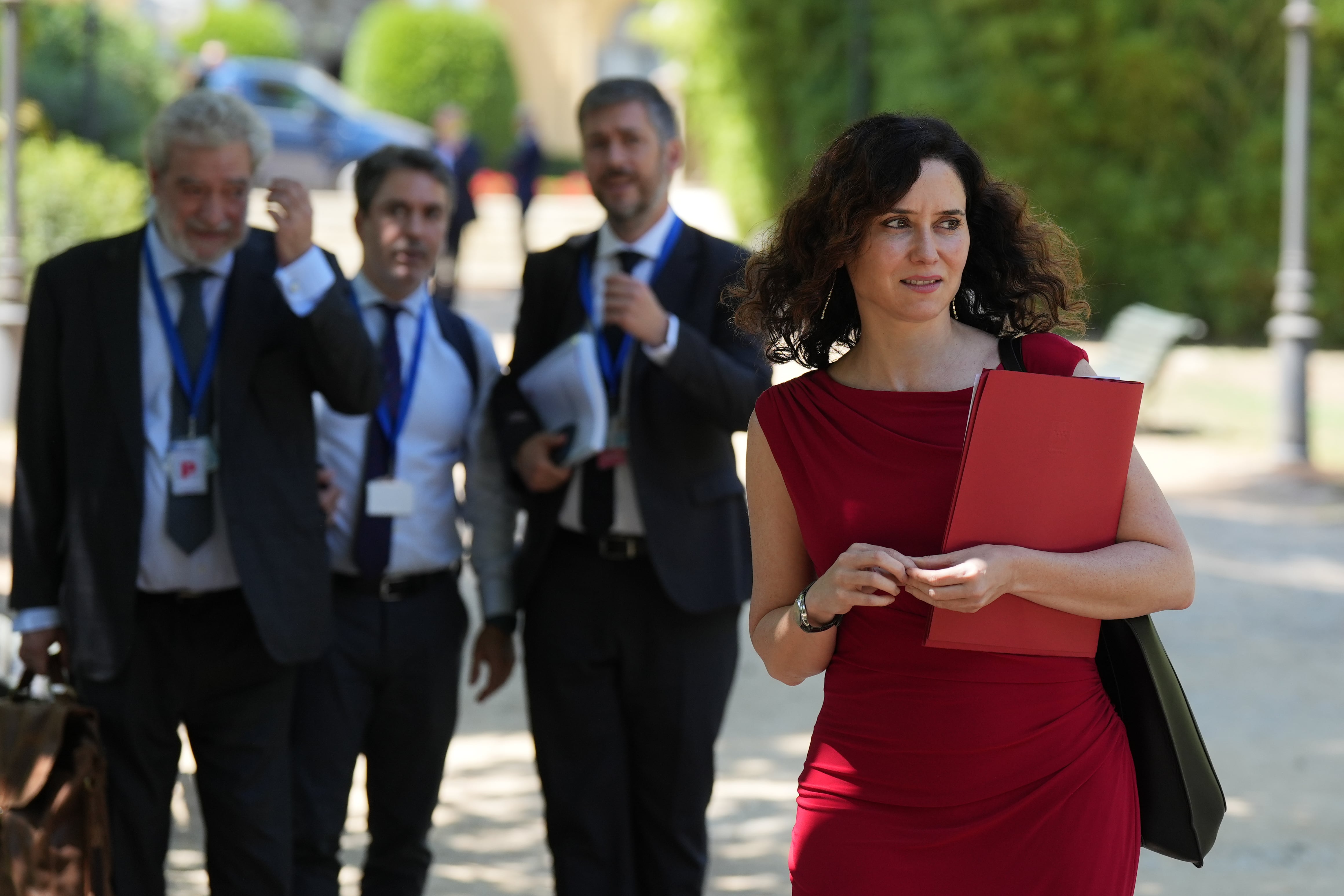 La presidenta de la Comunidad de Madrid, Isabel Díaz Ayuso, en la XXVIII Conferencia de Presidentes (David Zorrakino / Europa Press)