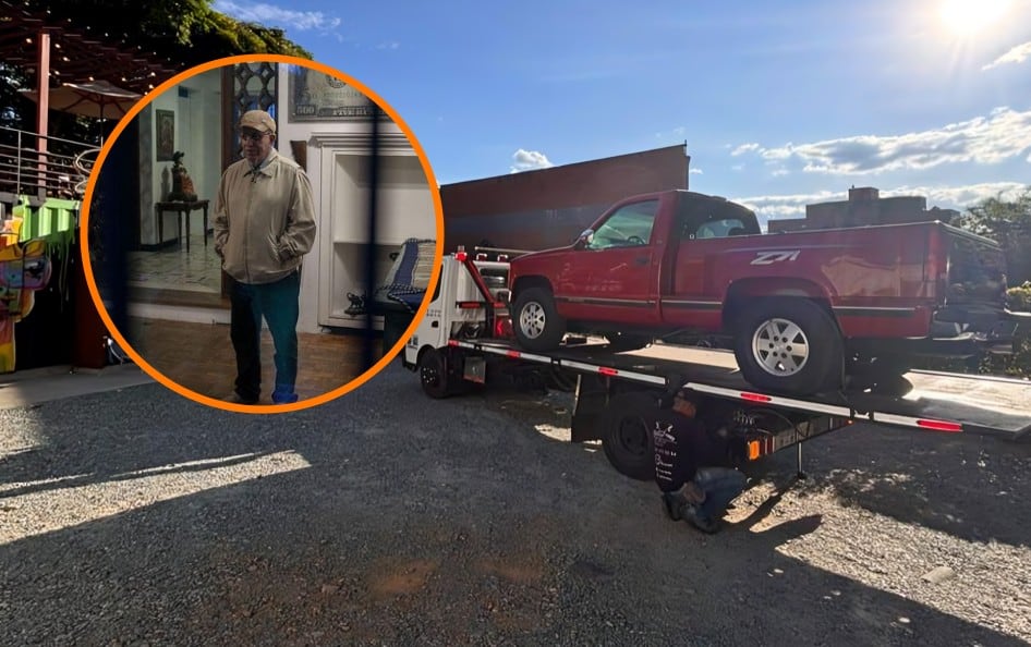 Nicolás Escobar Urquijo, hijo de Roberto Escobar, obtuvo la custodia legal de la camioneta Chevrolet Silverado que perteneció a Pablo Escobar - crédito suministrado a Infobae/Casa Museo Roberto Escobar