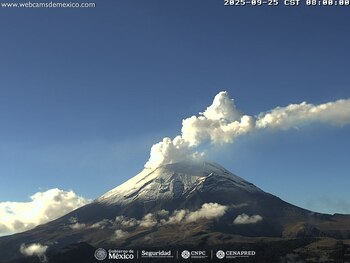 Monitoreo del Popocatépetl este 25