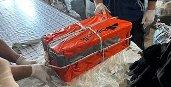 Los bultos estaban impermeabilizados para