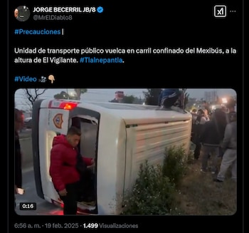 Accidente por bloqueos en la