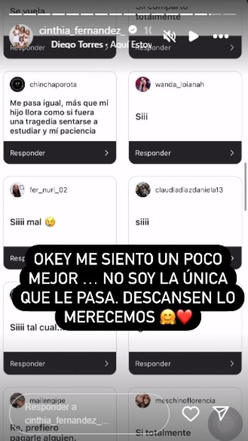 Cinthia Fernández mostró las respuestas