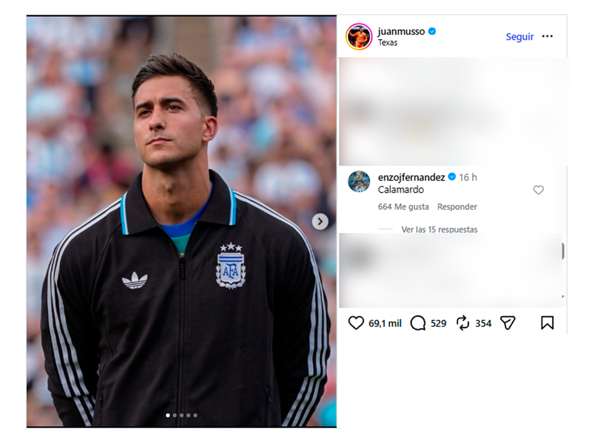 El comentario de Enzo Fernández le instaló un apodo a Juan Musso: