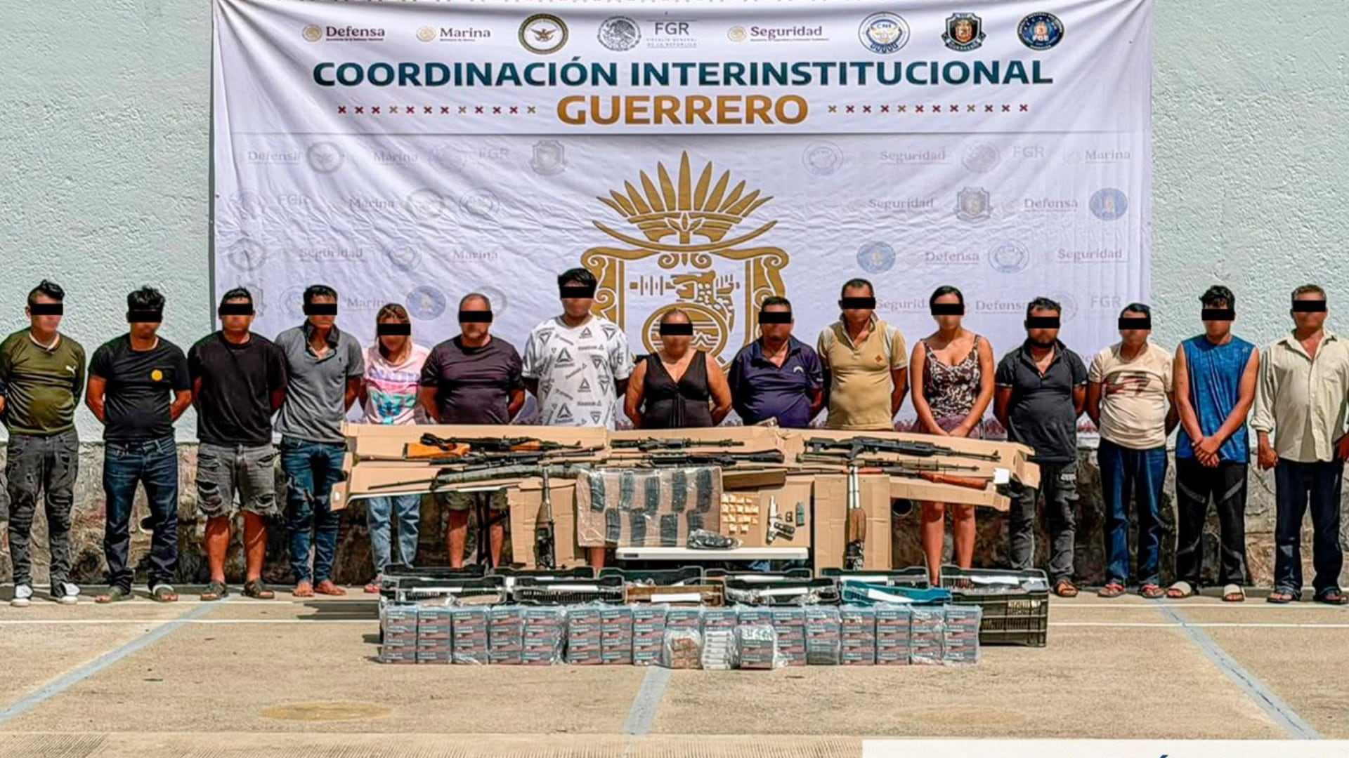Caen 16 presuntos integrantes de