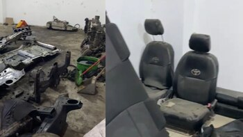 Desmantelada camioneta robada a policía