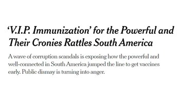 “Vacunación VIP para los poderosos
