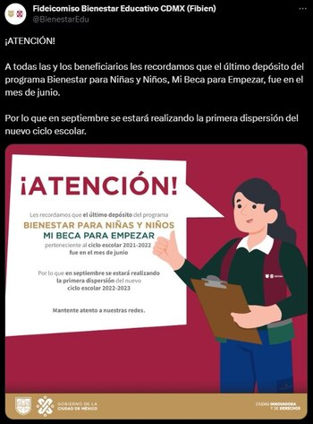 (Twitter/@BienestarEdu)