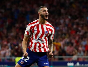 Mario Hermoso celebrando su gol