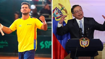 El tenista Nicolás Mejía lanzó