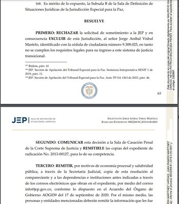 Visbal Martelo había sido condenado