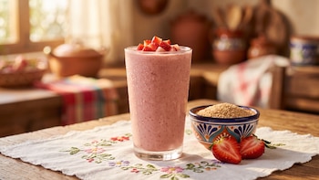 Licuado de fresa con amaranto: el clásico cremosito y con alto contenido en proteína