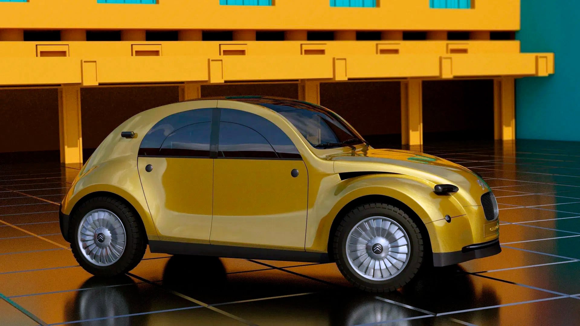 Una reinterpretación moderna y eléctrica del icónico Citroën 2CV, proyectada por Dejan Hristov intenta adivinar el camino estético que podría tener una nueva versión del histórico auto accesible de Citroën entre 1950 y 1990.